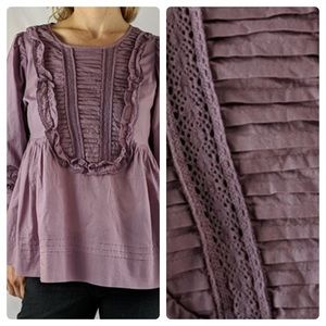 Vertigo peasant blouse purple size M